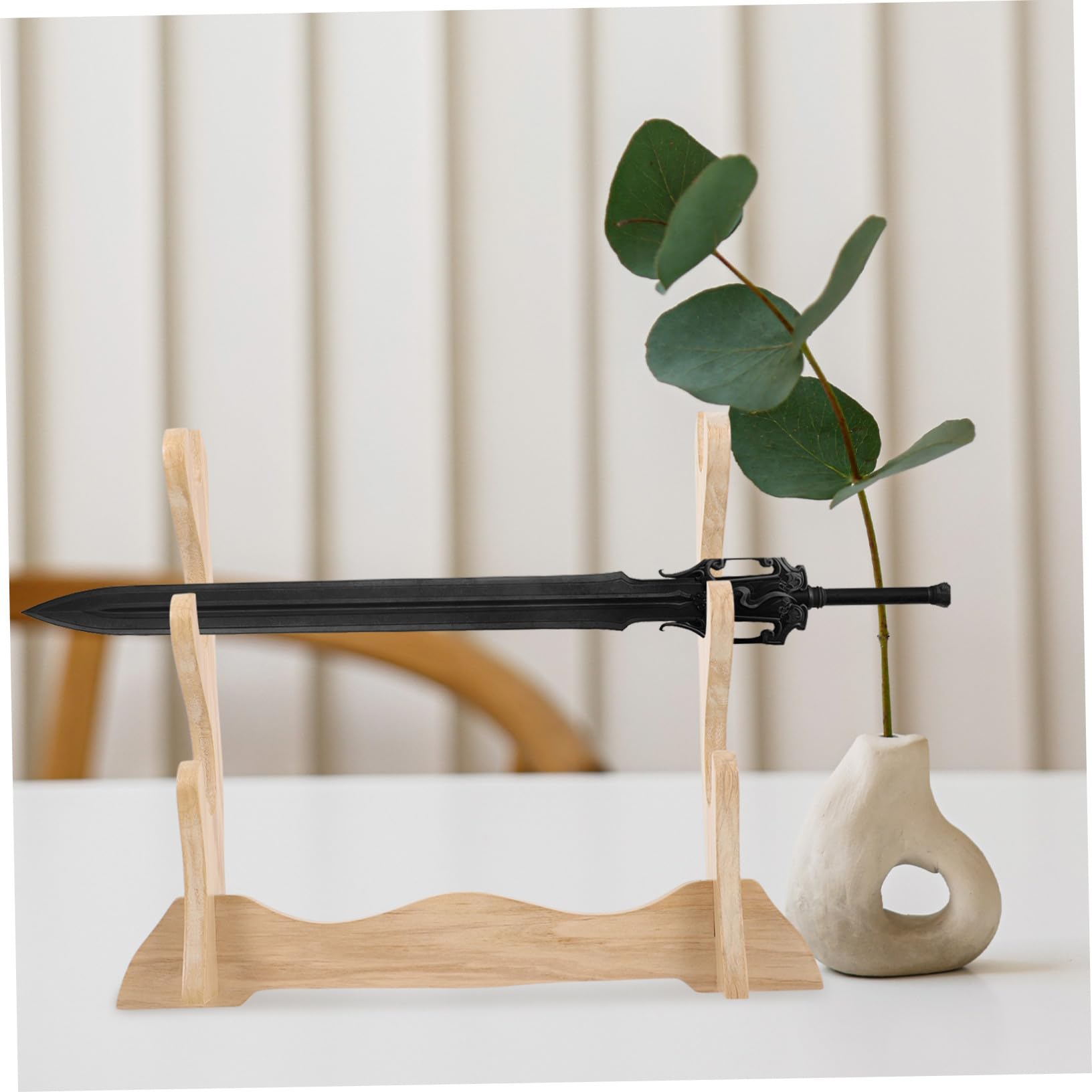 TOYANDONA Estante de Espadas de Madera Soporte Decorativo para Espadas Expositor de Mesa para Exposición Salas de Estar