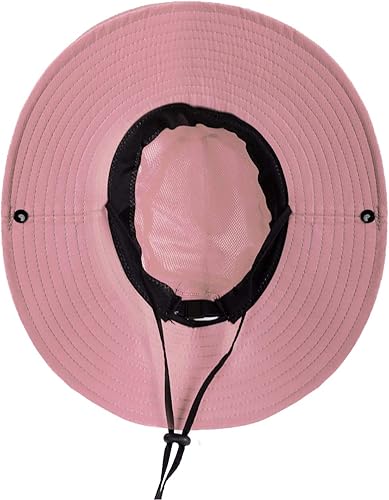 Miniatura 5 de ZOORON Sombrero de safari para cola de caballo para mujer, ala ancha, protección UV, sombrero de cubo al aire libre, sombrero de pesca plegable para