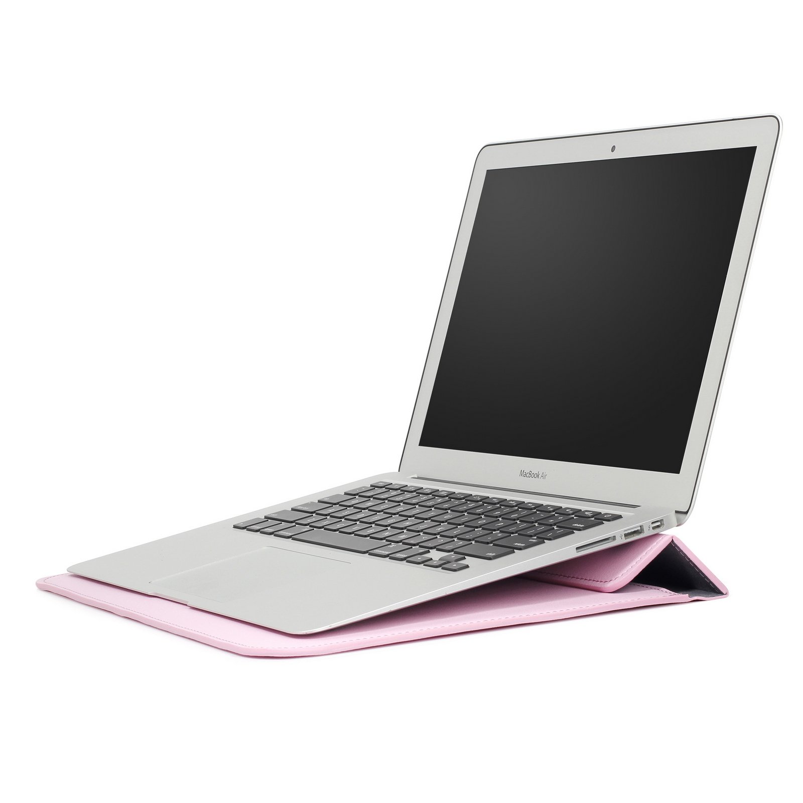 Lunivop Etui na laptopa, kompatybilne z MacBook 13-14" (M1/M2) 2016-2022, MacBook Neo 13" Pro 14" Air 13,6" (M2/M3/M4/M5) 2022-2026, skóra PU ze stojakiem, etui na laptopa (Różowy)
