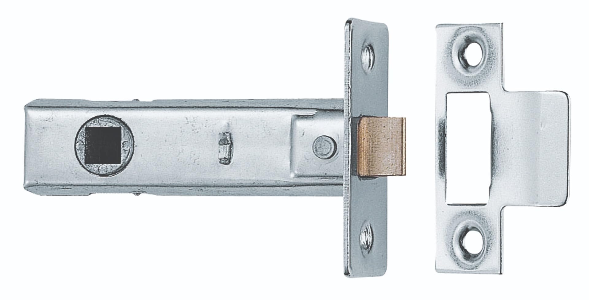 Kooples Hardware Tubular Latch – Internal Door Latch Mechanism for Lever Handles – Available in 64mm or 76mm Backset (Nickel Plate, 76mm)