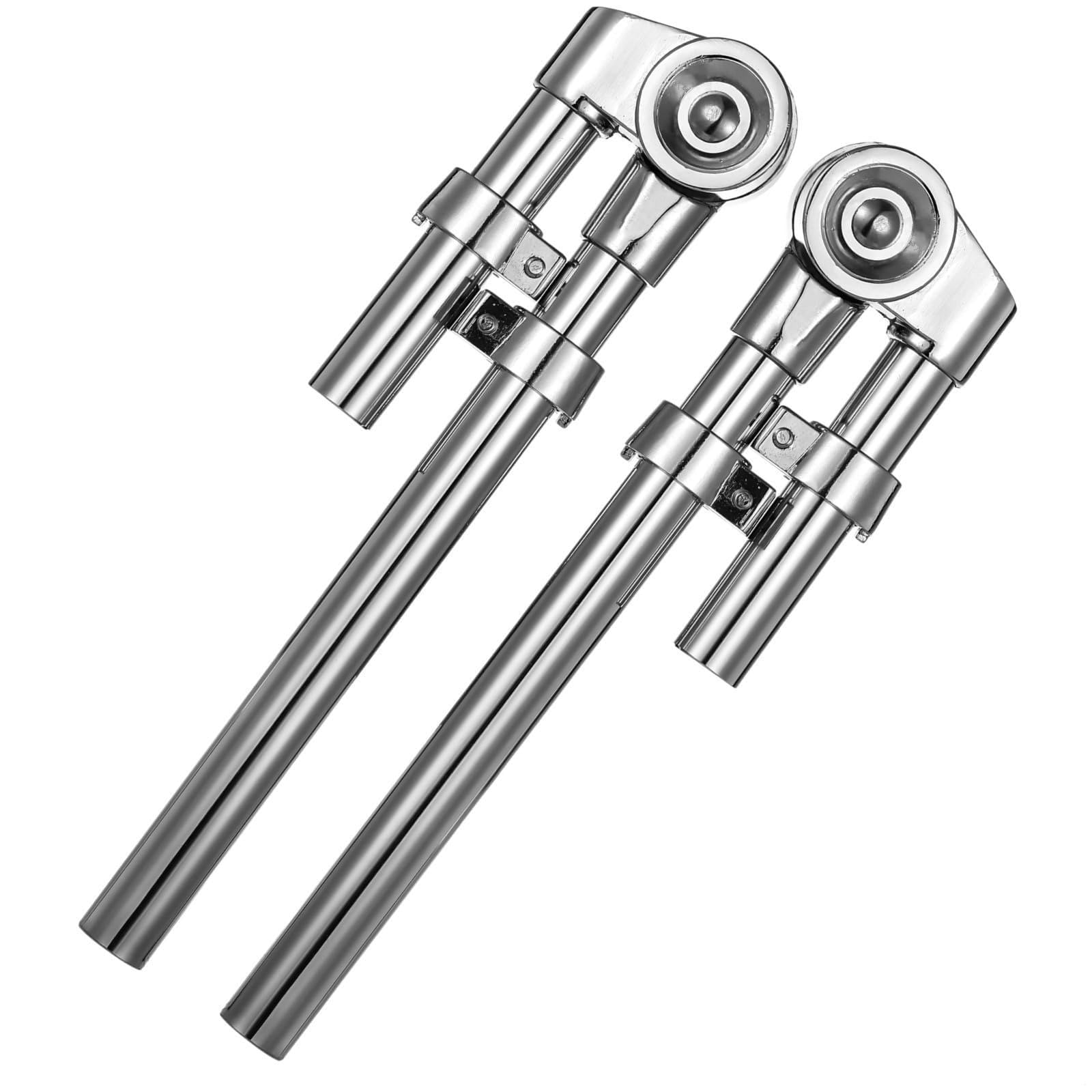 2 Adjustable Tom Drum Mount Brackets, Metal Drum Support Arms, Stable Tom Drum Replacement Stands for Percussion Kits