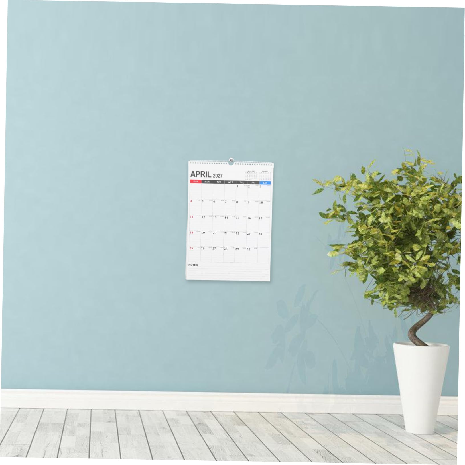 5 Stück Wandkalender Monate Englischer Monatsplaner mit Jahresübersicht Modernes Design Tägliche Terminplanung für Büro Schule und Zuhause Effiziente Zeitverwaltung