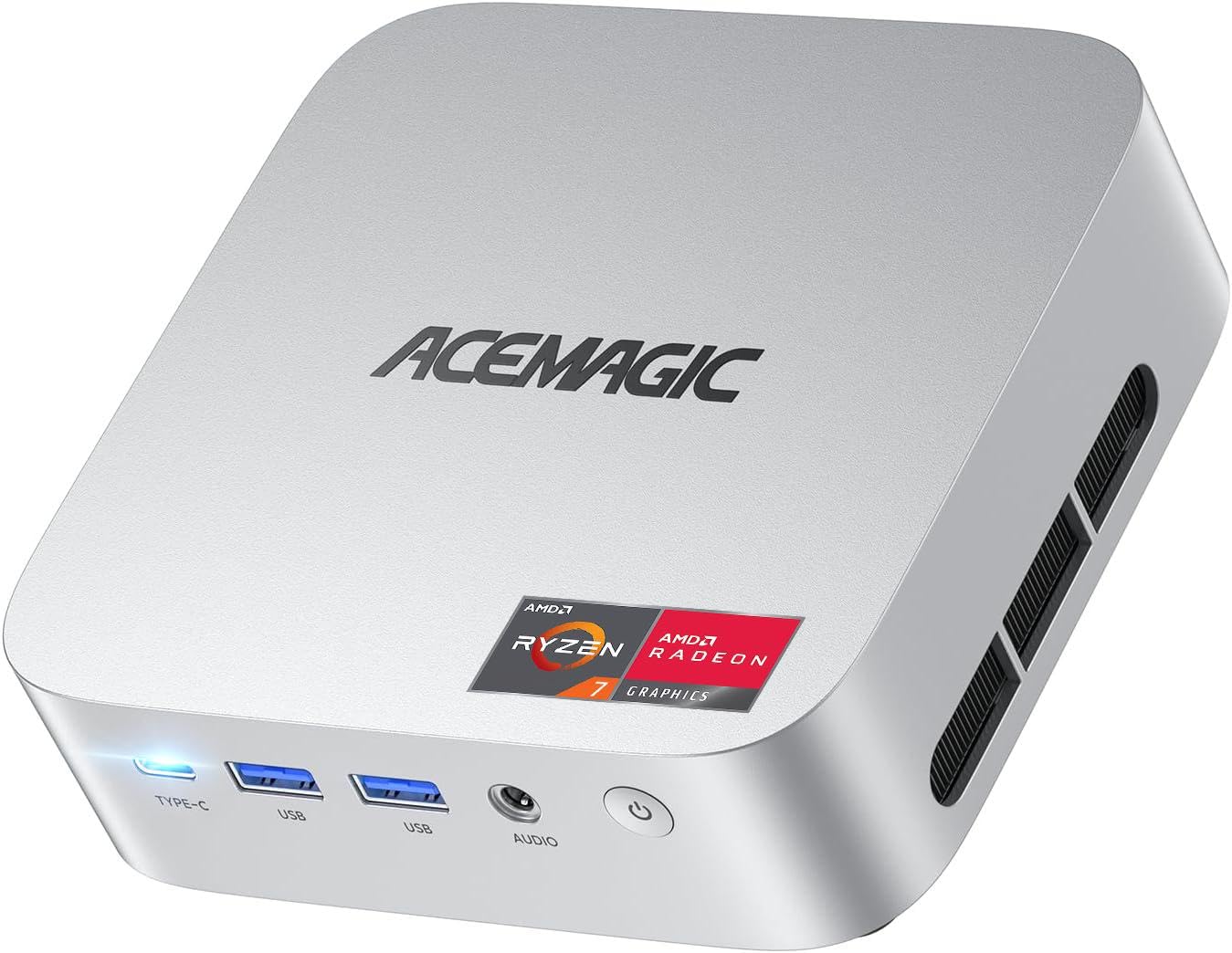 ACEMAGIC ミニpc AMD Ryzen 7 6800H 最大4.7GHz 32GB+1TB M.2 SSD mini pc ryzen 2.5G LAN・WiFi 6・BT5.2｜Win11 Pro｜3画面4K出力 フル機能TYPE-C・HDMI・DP｜USB3.2×6 ミニパソコン 在宅勤務・映像編集・軽量CAD・業務用クライアントに最適 小型PC 高性能 ミニPC ゲーミング