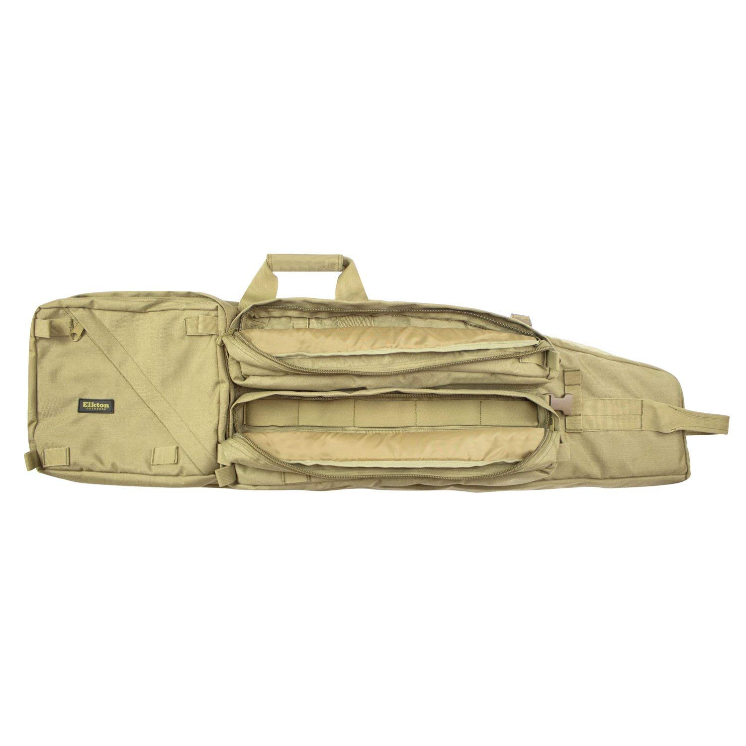 Buy Elkton Outdoors ELKRIFBTAN Weatherproof Heavy Duty Tactical Rifle Drag Bag With Optional