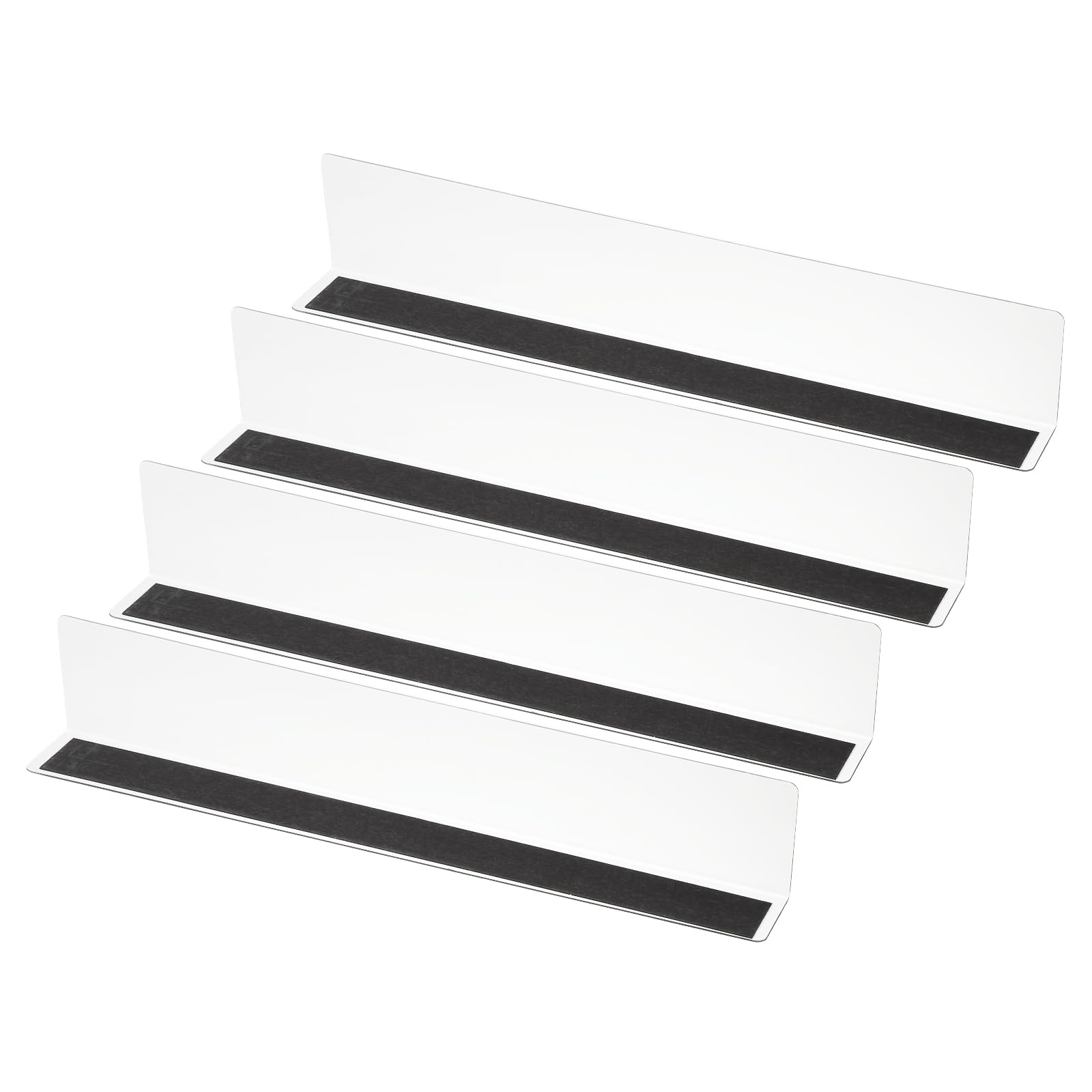 PATIKIL 4 Pack Shelf Dividers for Closet Organization 13.8x1.6x2.4 Acrylic Magnetic Closets Separator Kitchen Cabinet Shelves Under Bed Blocker for Bedroom Kitchen Office Clear