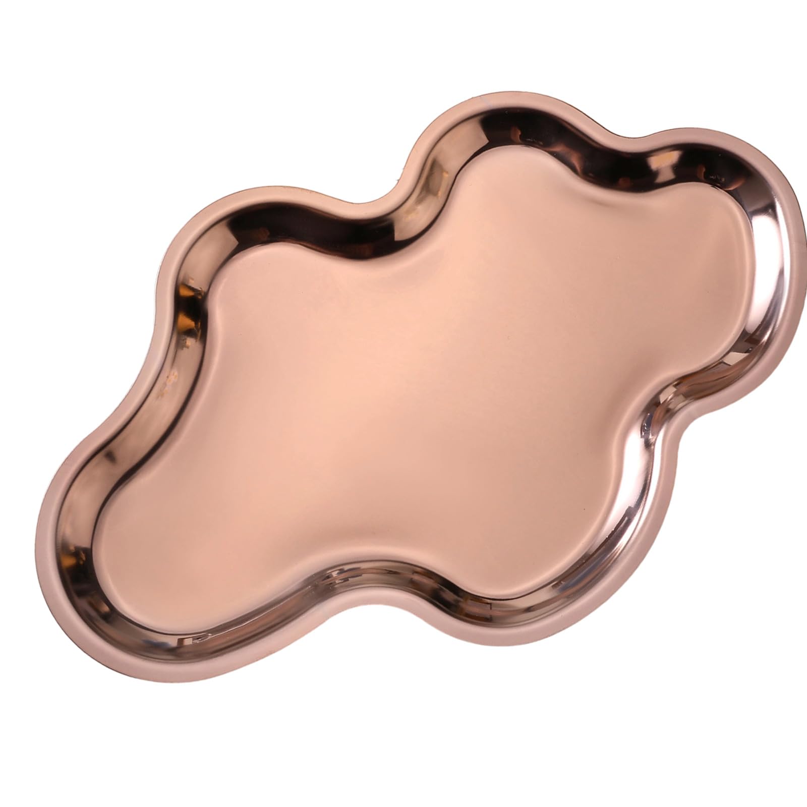 Vanity Organizer Tray Metal Cloud Outline Catchall Holder for Cosmetics Skincare Jewelry Bathroom Counter Dresser Desktop Cloud Tray Metal Vanity Countertop Organizer Bathroom Counter Dresser Jewelry