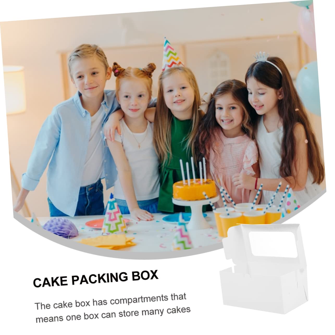 Ciieeo Egg Tart Box Dessert Box Cupcake Package Cake Wrapping Window Easy to Separate