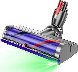 Motorhead Cleaner Replacement for Dyson V7 V8 V10 V11 V15 Direct Drive Head for Hardwood Floor Carpets Attachment for Dyson Cordless Stick Vacuum Cleaners 270° Torque Brush Head with LED Headlights
