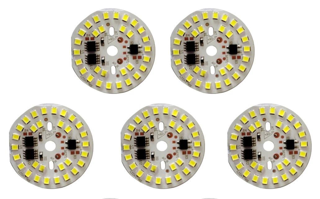 Steko {5 Pieces) 18 Watt Super Bright DOB MCPCB Driver on Board LED Lights Raw Material Electronic Kit for Bulb | Cool White-image-45
