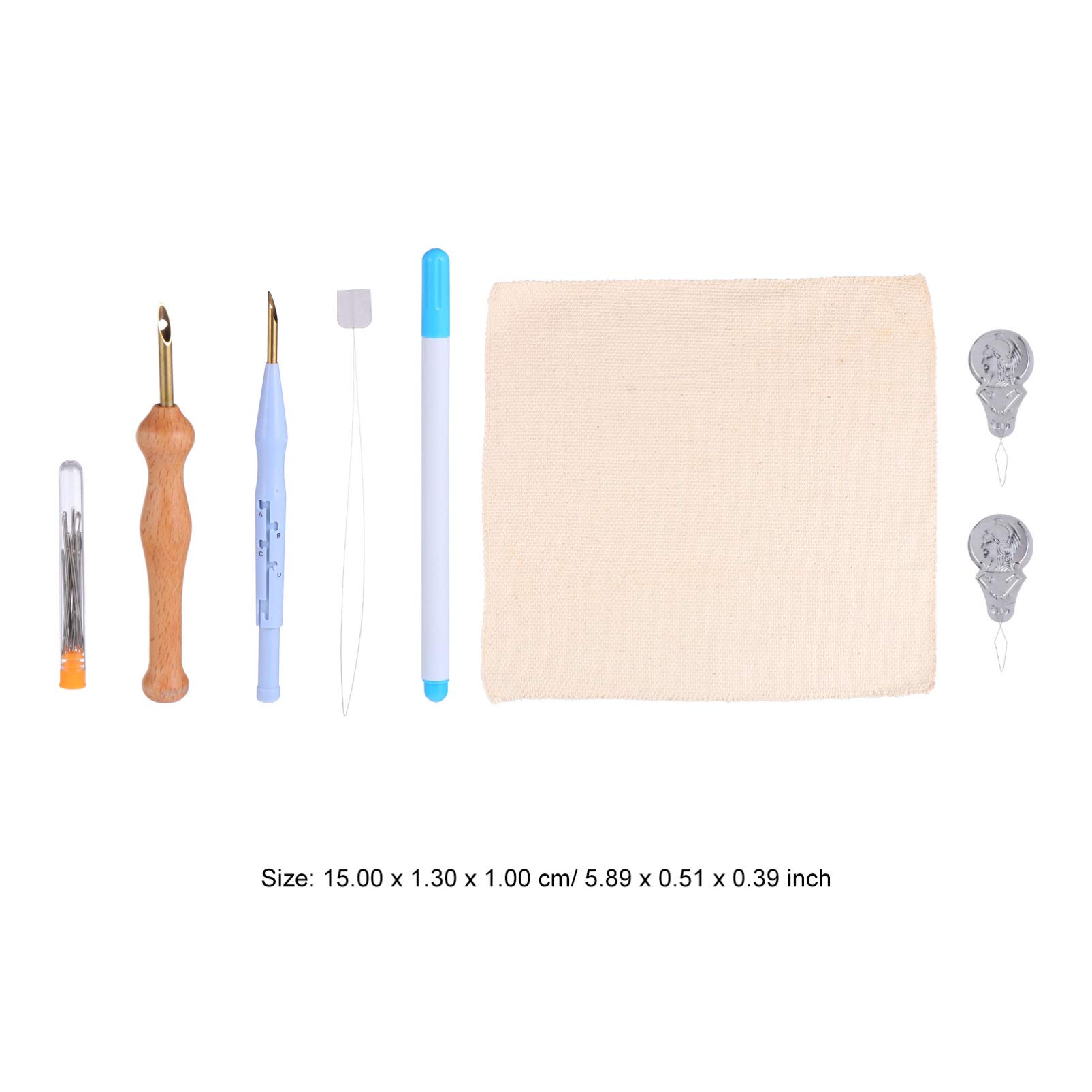 VICASKY Lot de 2 aiguilles à broder pour débutants à experts - Fil punch Needle Broderie Punch Needle - Matériel de broderie - Aiguille de point de croix - Outils de couture