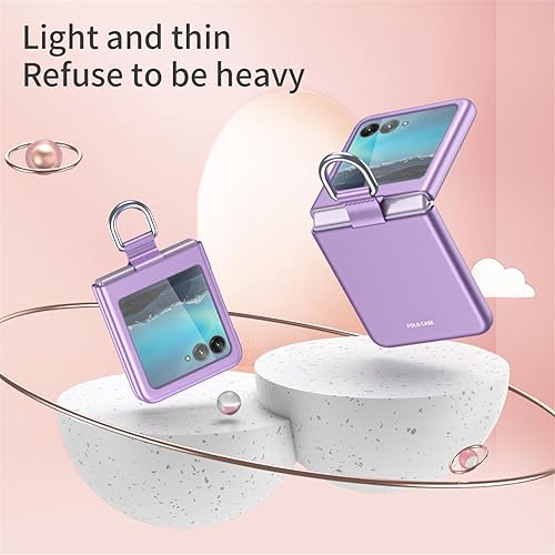 Miniatura 5 de Ephoou Funda compatible con Motorola Razr 40 Ultra con anillo, a prueba de golpes, funda protectora para Motorola Razr 40 Ultra QHZH, color negro