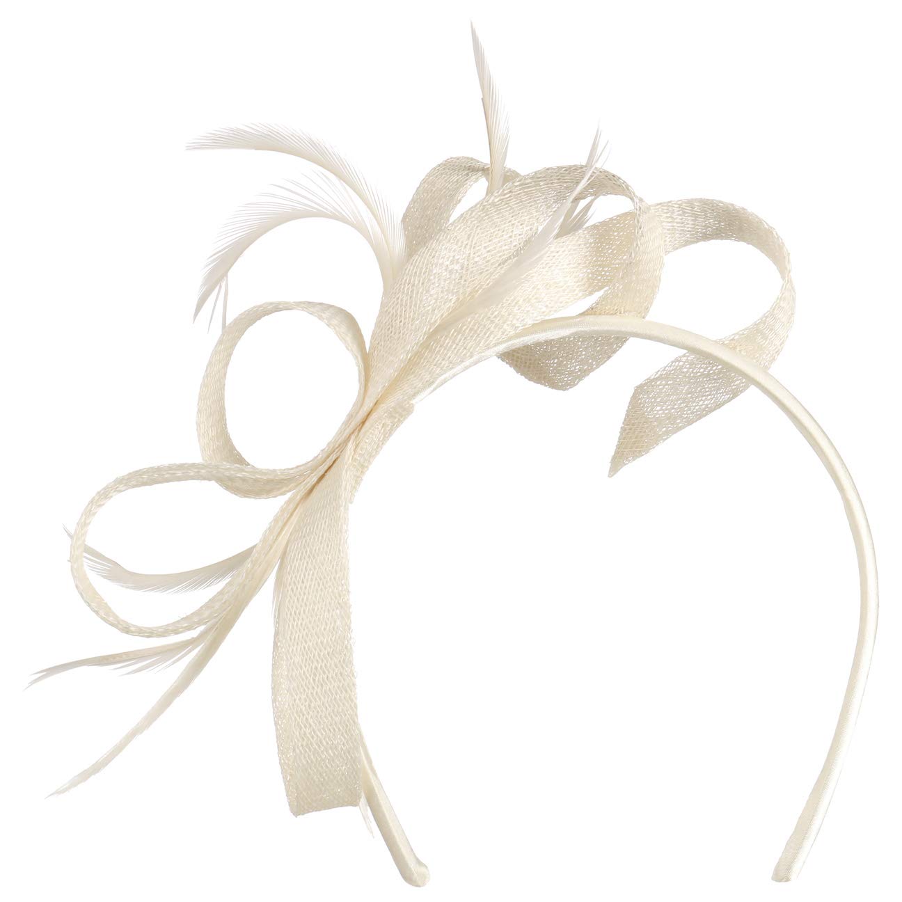 Seeberger Alicia Fascinator Women - Occasion hat Winter Autumn Summer Spring All-Season - One Size Cream White