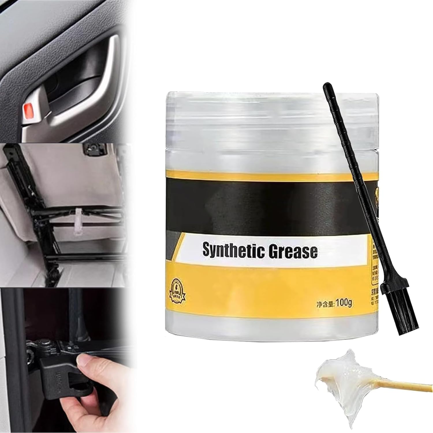kmotid Multi-Purpose Synthetic Grease with Brush for All Automotive - Long Lasting Lubrican Grease for Car Door,Sunroof Hinges, Slideways,Wheel Bearing Maintenance All Heavy Dut Vehicle [100gm]-picture-23
