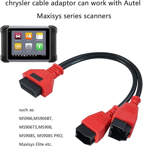 Miniatura 3 de Adaptador de cable compatible con Chry-sler 12+8 conector de cable de programación para Autel DS808 Maxisys Cable de prueba principal para Autel
