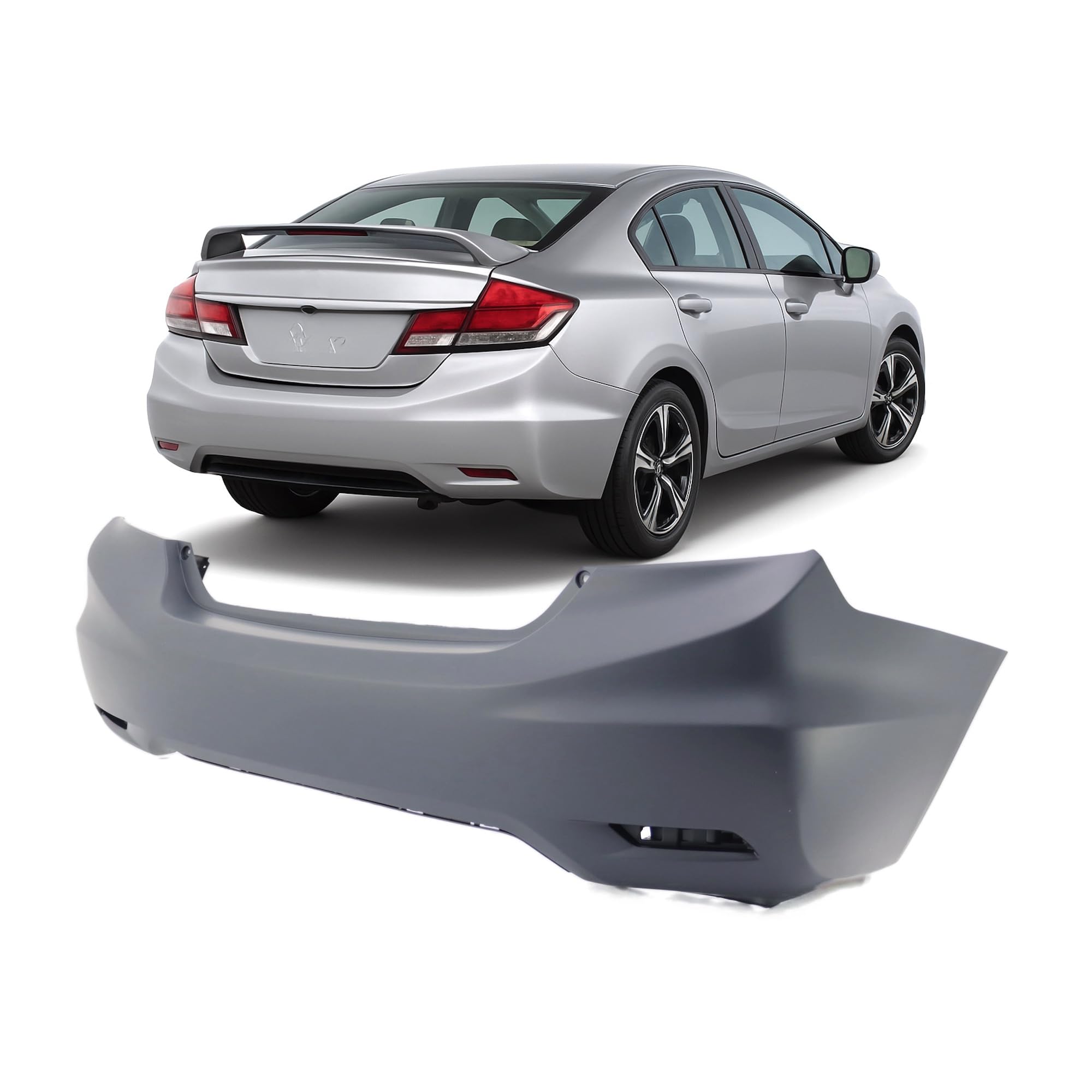 FitParts Compatible with Honda Civic 2013–2015 Rear Bumper Cover