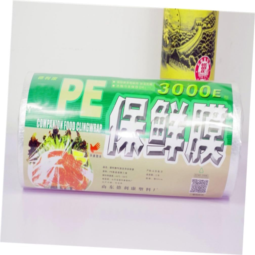 Household Disposable Food Cling Film Plastic Wrap 30cm X 3000ft Large Roll Food Grade Pe Packaging Film for Fresh Keeping Fruit Vegetable Storage Kitchen Use