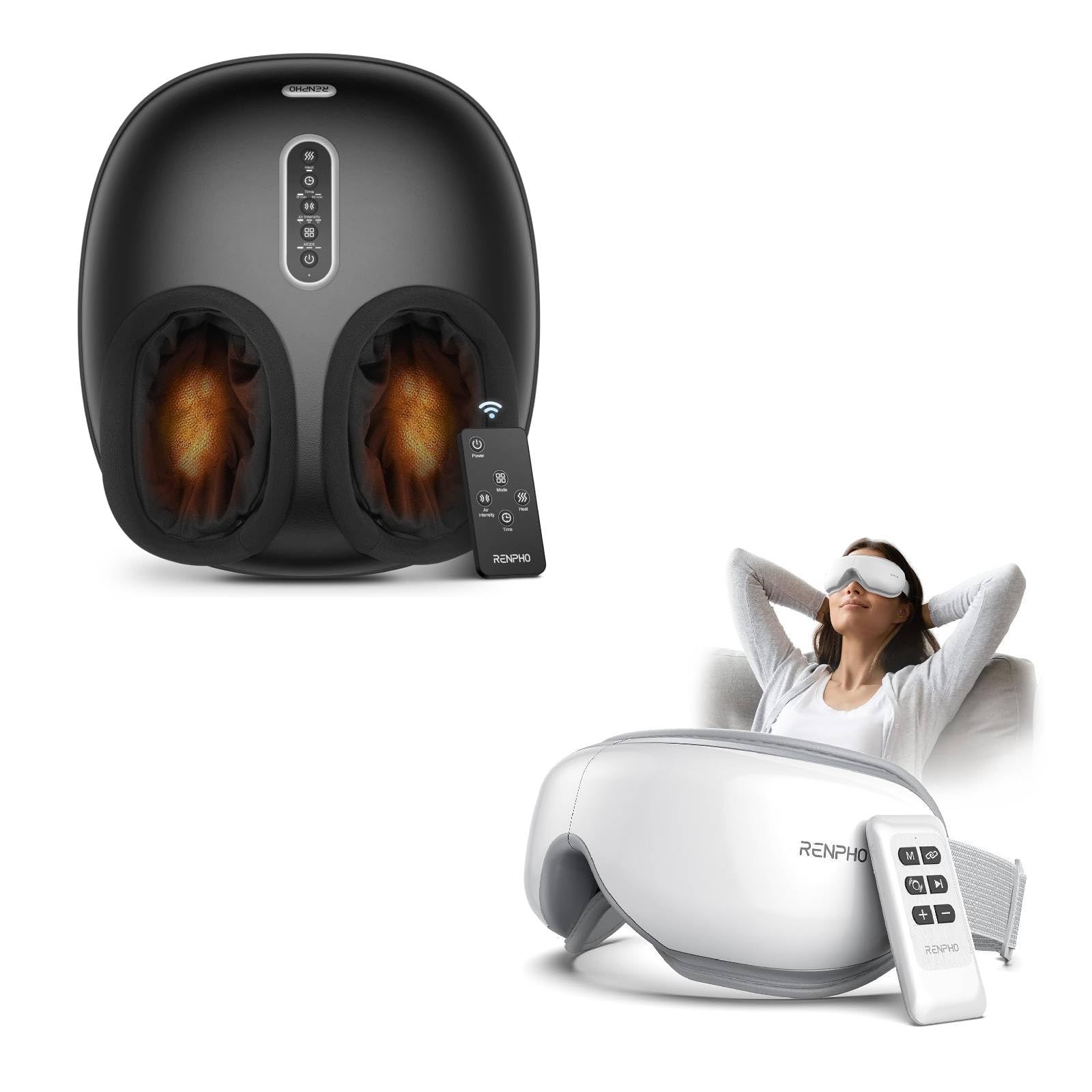 RENPHO Eye Massage Mask with Heat Foot Massager with Heat