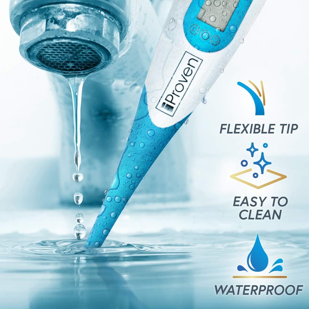 Best Deal iProven Oral Thermometer for Fever - Adult Fever Thermometer - Readings in 10-20 Seconds - Flexible and Hygienic Waterproof Tip - Smileys for Fever Indication 🔥 iProven Oral Thermometer for Fever - Adult Fever Thermometer - Readings in 10-20 Seconds - Flexible and Hygienic Waterproof Tip - Smileys for Fever Indication