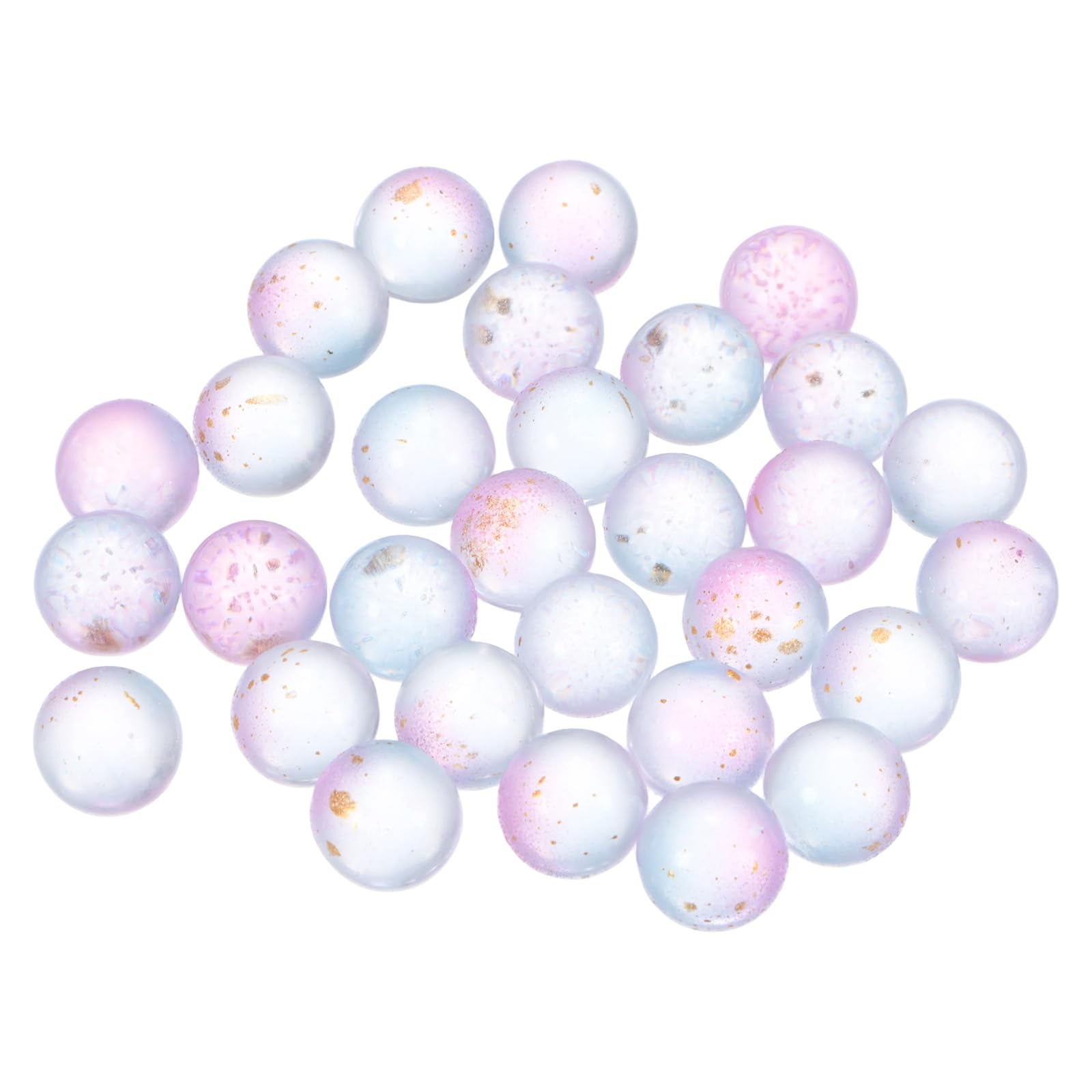 M METERXITY 30-Pack Glass Marbles, 10MM Luminous Glass Ball for Vase Filler/Fish Tank/Home Decor/DIY Jewelry/Aquarium Decor, Colorful Marbles [Blue]