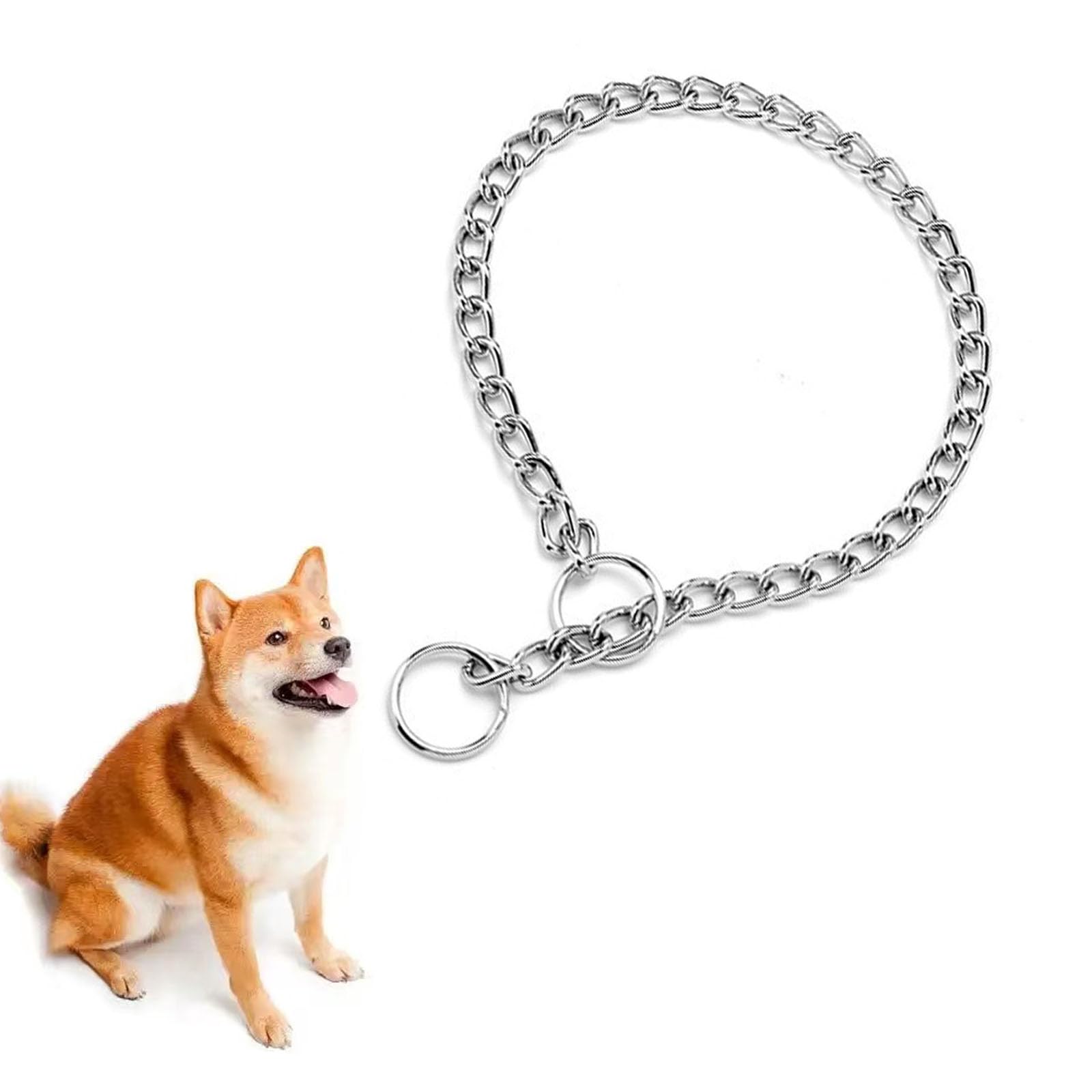 Dog Chain, Metal Dog Chain Collar,Length 65cm Diameter 4.0mm,Chain Dog Collar