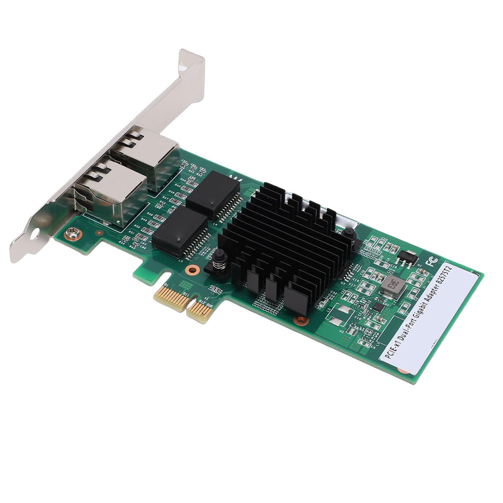 Tosuny Carte Réseau PCIe, Double Port RJ45 10/100/1000Mbps avec Puce 82575