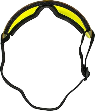 Birdz Eyewear Wing Sky Dive Skydiving Goggles with Padding Black Frame with Yellow Lens