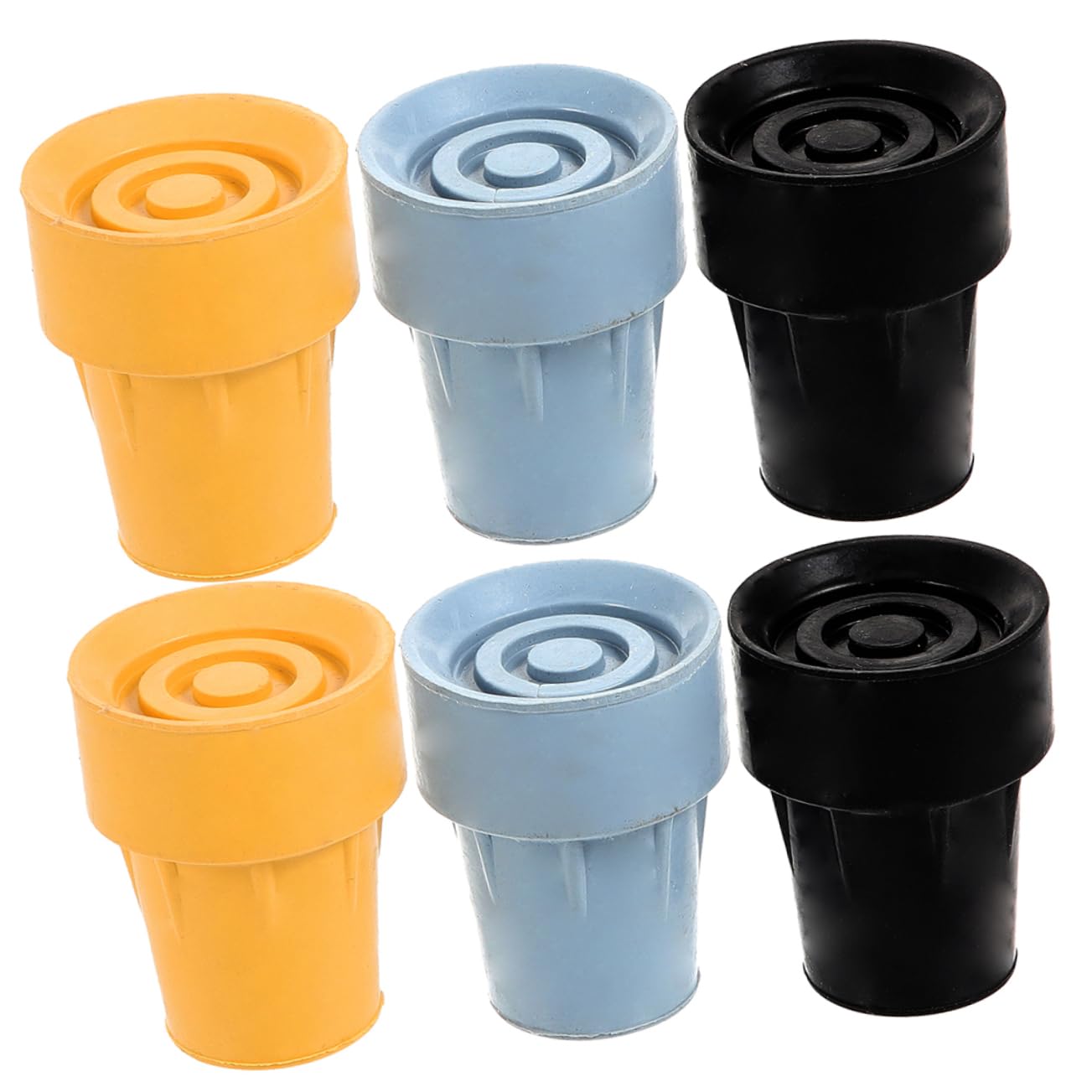 COLLBATH 12pcs Anti-Slip Pad Crutches Walking Stick Feet Walking Cane Tips Walking Sticks Replacement Tips Hiking Cane Tips Hiking Pole Protectors Walking Sticks Tips Crutch Tips Rubber