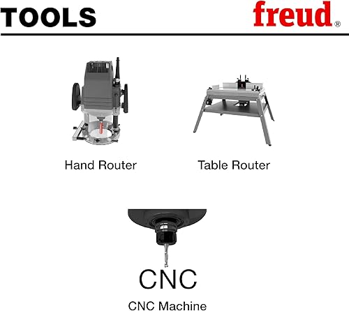 Miniatura 5 de Freud 22-100 broca para ruteadora de cola de milano, diámetro de 14 pulgadas y 7-12 grados con un vástago de 14 pulgadas
