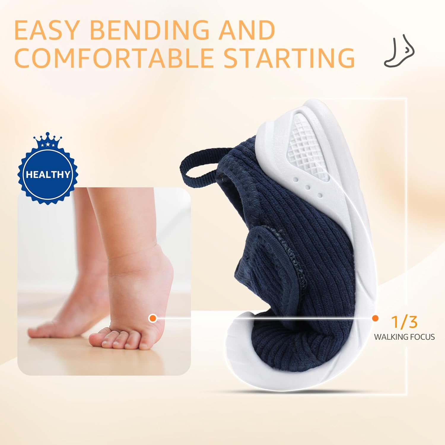 Baby Wide Toe Box Boys Girls Shoes Toddler Barefoot First Walking Sneakers with Hook and Loop 6 9 12 18 24 Month - Image 5