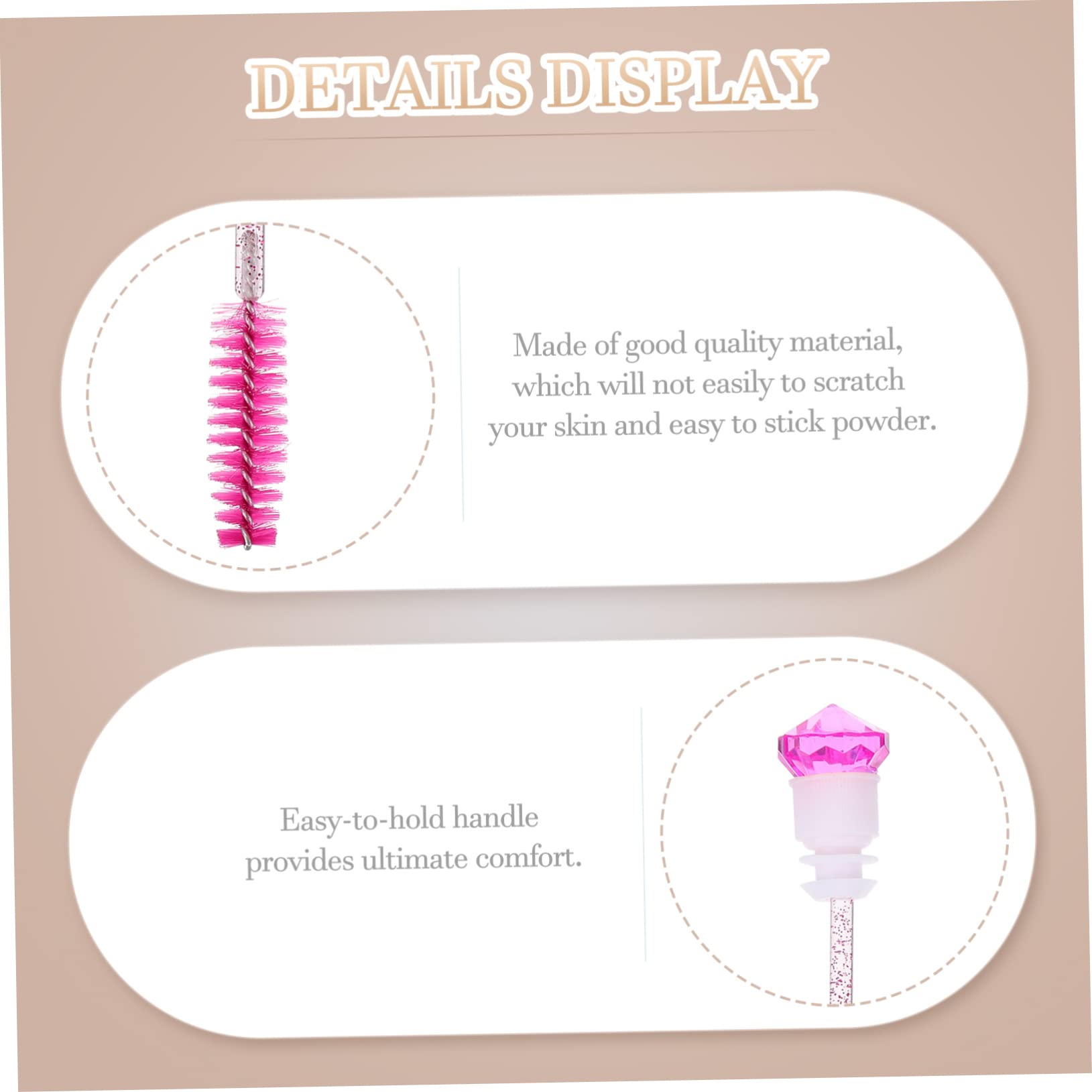 Beatifufu Eyelash Brush Set 8pcs Alicator Brush Portable Eyelash Mascara for Home Beauty