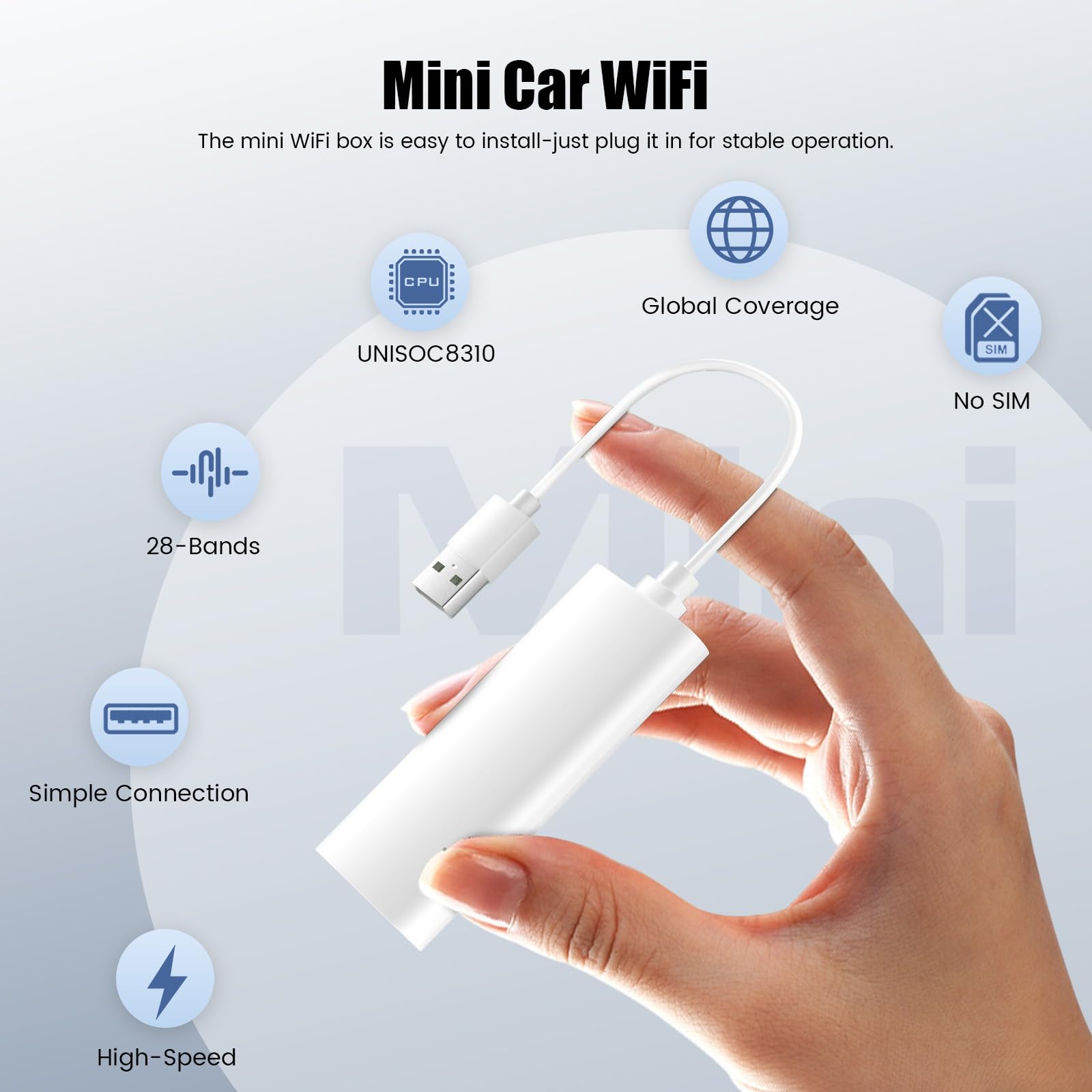 Hikity Mobilny router Wi-Fi 4G Hotspot do samochodu i podróży, Pocket WiFi do podróży po całym kraju, podróży służbowych, technologia WiFi 6, gniazdo USB, kompatybilny z operatorami sieci na całym