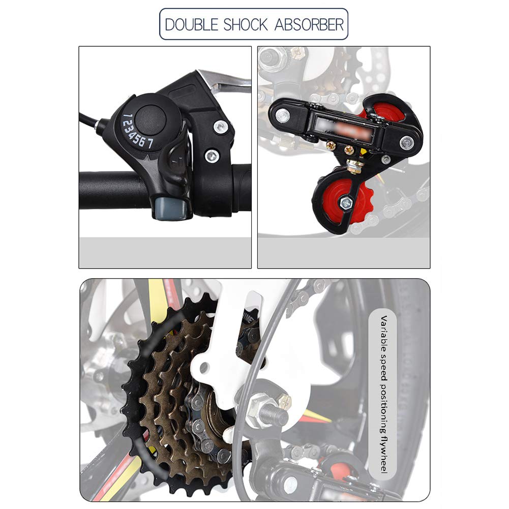 Vélo Pliant Adulte 20 Pouces – 7 Vitesses, Double Frein V, Acier Carbone, Siège Réglable, Garde-boue, 90% Pré-monté