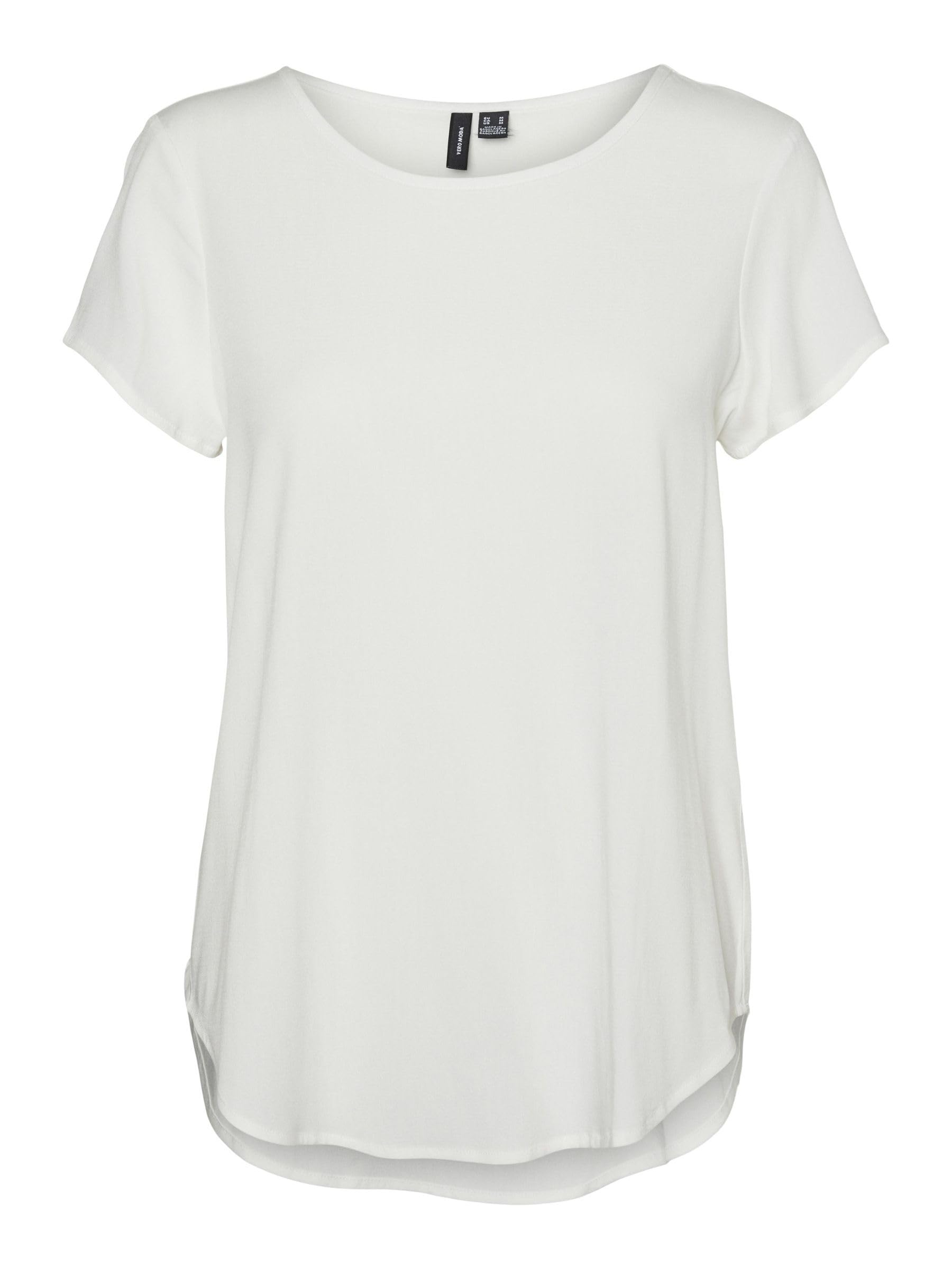 VERO MODA Women's Vmbella SS WVN Ga Noos Top, Snow White, S