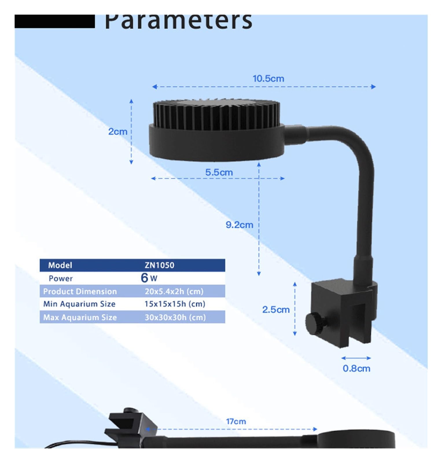 Spettro completo Nano Piccolo acquario Barriera corallina marina LED e luce for piante for acquari marini Luce for per acquario di pesci