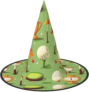 Halloween Small Witch Hats for Women - Lightweight Foldable Golf Flag Cartoon Print Witches Hats for Women, Witch Halloween Decor for Party, Carnival, Masquerade, Role Play Decorations