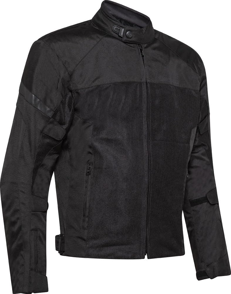 Chaqueta de moto de verano con certificación CE DUNA, con grandes inserciones de malla para una ventilación perfecta, disponible en negro o gris