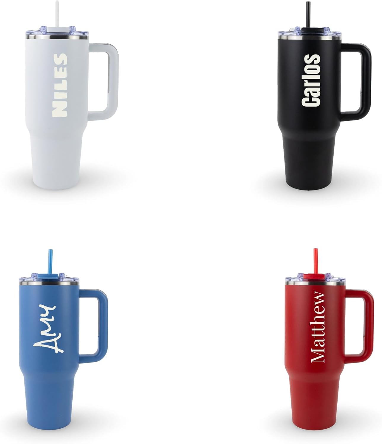 40oz Tumbler Personanlized Powder Coated Mug– Staple Collection - Insulated Hydration Drinkware - Image 2