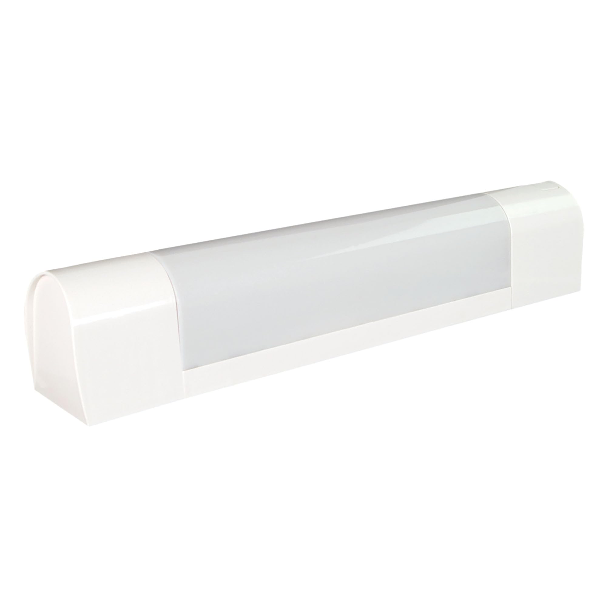 TIBELEC Applique sans tube, Blanc 13W max, IP21, interrupteur on/off, culot S19, bornier intégré, garantie 5 ans