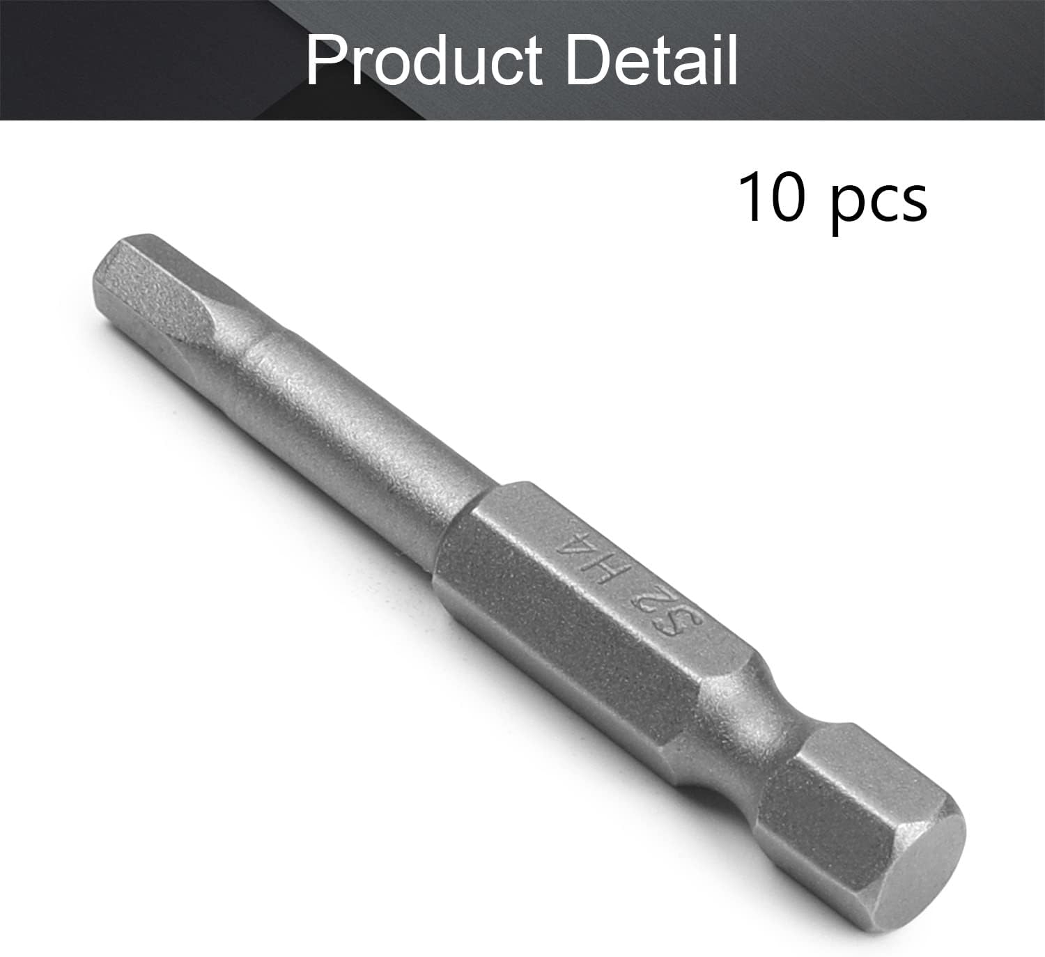 Utoolmart H4 Magnetic Hex Head Screwdriver Bits, 1/4 Inch Hex Shank 50mm Length S2 Power Tools 10pcs