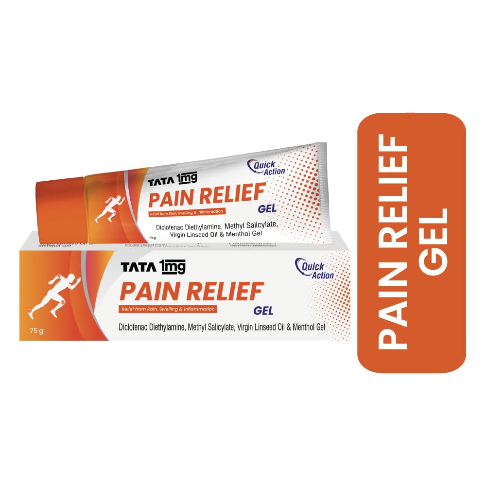 Tata 1mg Pain Relief Gel for Low Back Pain, Joint Pain, Neck Pain & Sprain For Unisex (Pack Of 1, 75 gm) (B0BTTD5R1N) Amazon Price History, Amazon Price Tracker