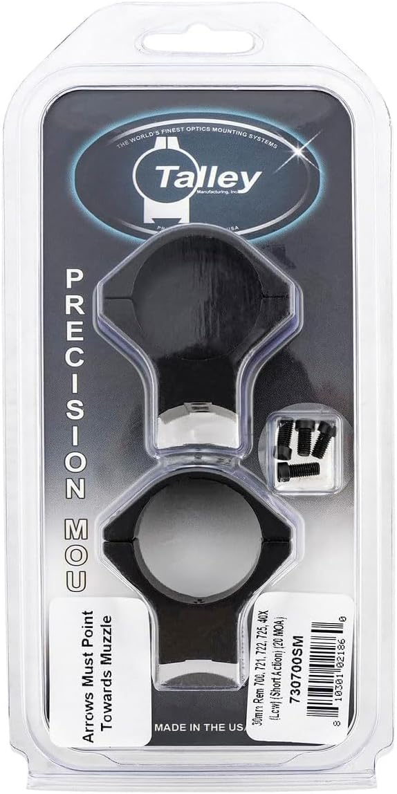 Talley 730700SM 30MM Model 700-721-722-725-40X (Low) (Short Action 20 MOA) Height, Multi