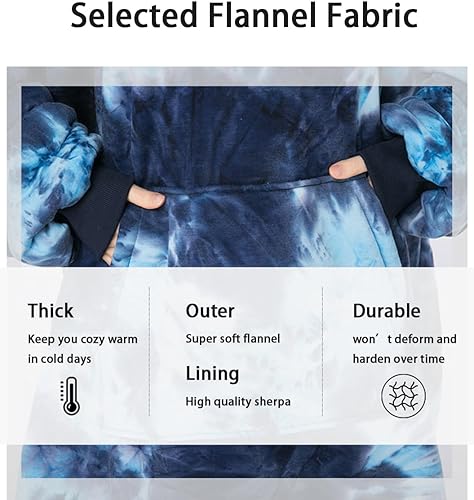 Miniatura 7 de Manta con capucha para mujer, manta de forro polar Sherpa de gran tamaño, manta gruesa y cálida con capucha, regalos