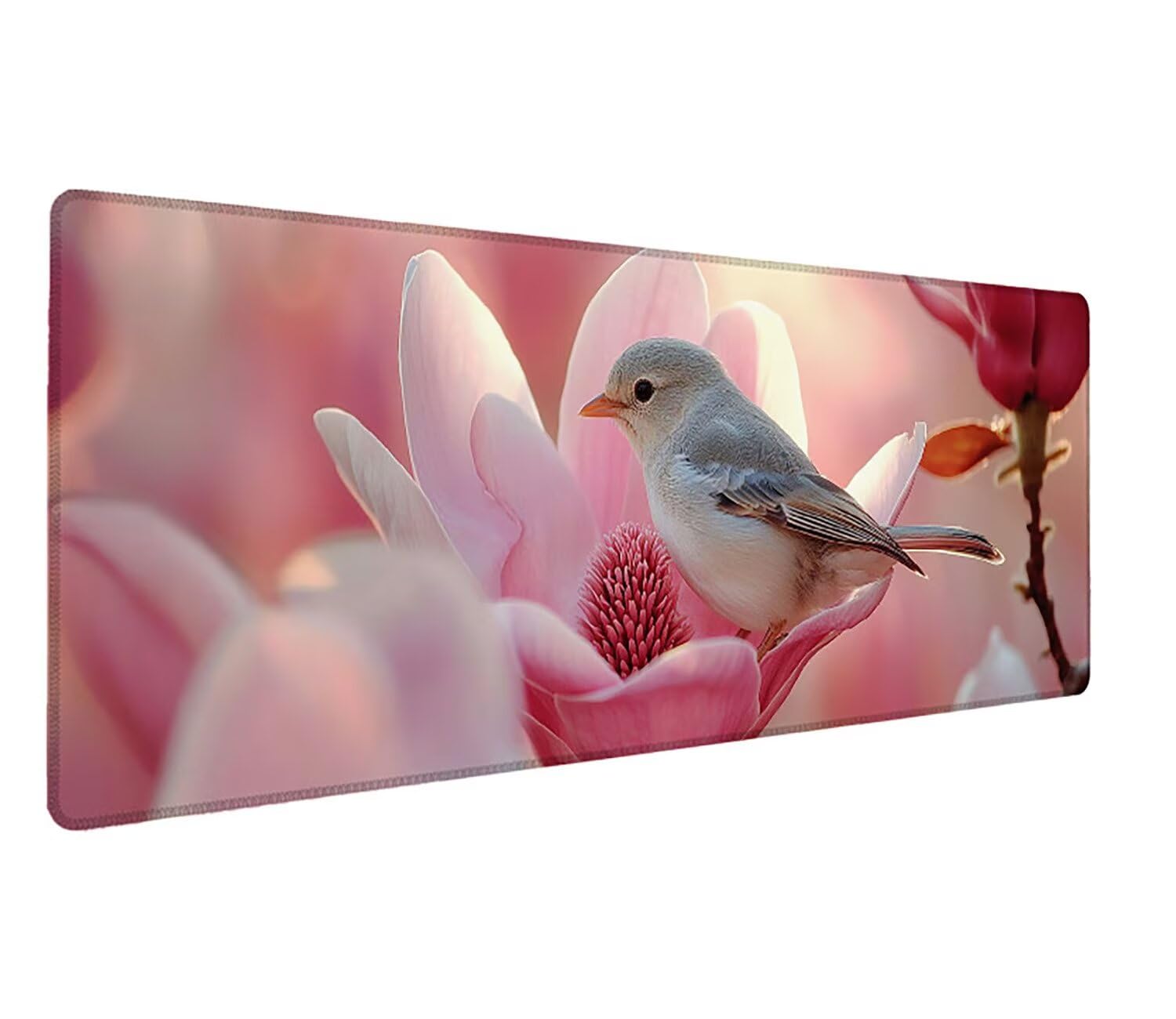 Podkładka pod mysz do gier XXL ze zwierzętami kwiatowymi, podkładka pod mysz XXL - 1400 x 600 x 3 mm, podkładka pod mysz matowa, bardzo duża z tkaniny, antypoślizgowa podstawa, dla graczy, osobista