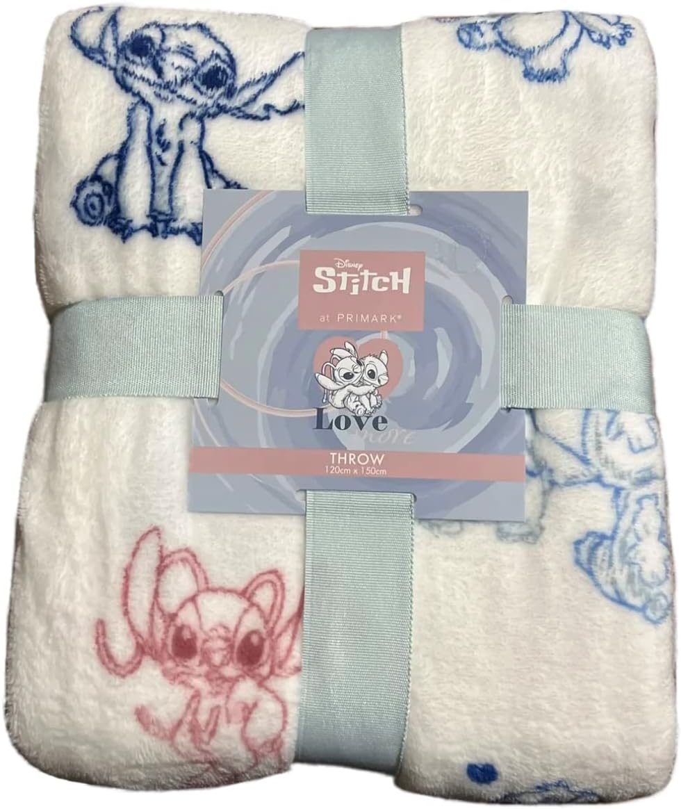 New Disney Lilo & Stitch Soft Fleece Throw Stitch Blanket 120cm X 150cm