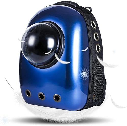 Miniatura 8 de TEMACOO Mochila transportadora de mascotas, mochila transportadora de burbujas para gatosperros, mochila de viaje con múltiples rejillas de