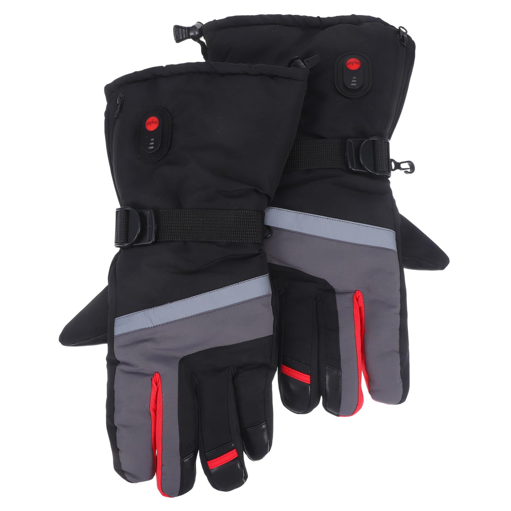 Toyvian Guantes de Esquí Calefactables Térmicos para Hombre y Mujer Cortavientos y Resistentes al Agua para Deportes de Invierno como Esquí y Snowboard Control de Temperatura de Tres
