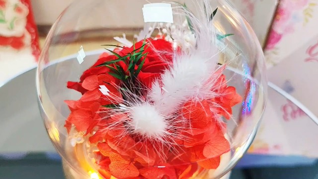 Rosa Eterna Stabilizzata In Vetro Con Luci LED - Regalo Romantico Per Lei - Foto 7