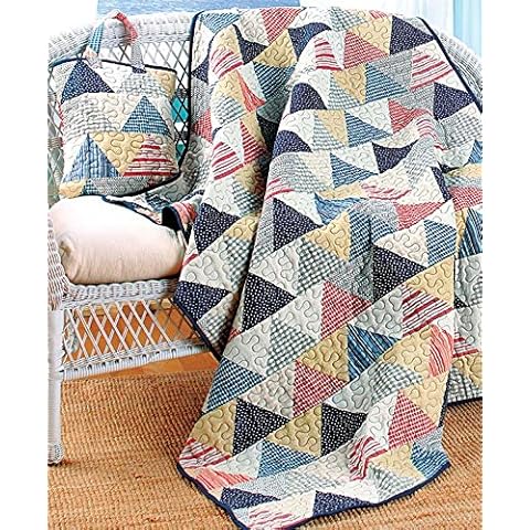 KNL Store Country Americana Theme Quilted Throw and Tote Sets Cover
