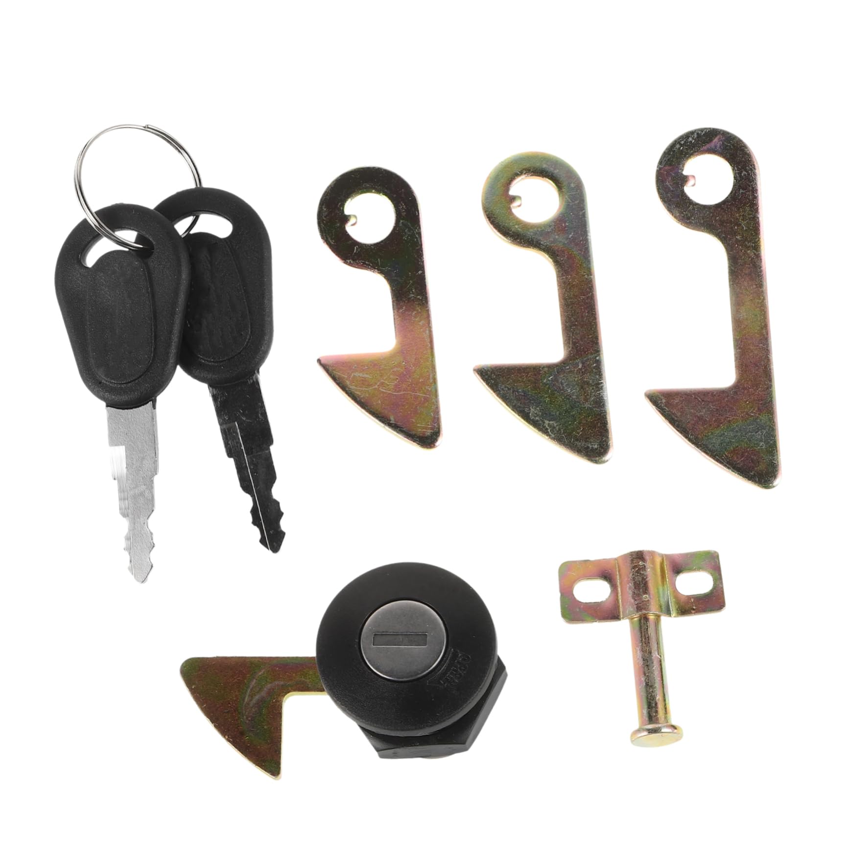 HAPINARY 1 Set Motorcycle Tail Lock Kit Zinc Alloy Security Trunk Lock for Easy Installation Various Models with Hooks for Motorcycles and Scooters