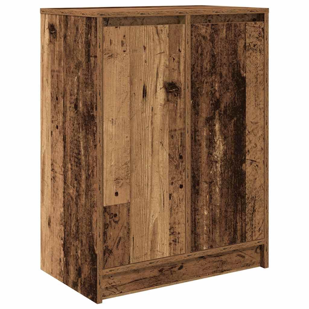 vidaXL Shoe Cabinet Old Wood 57x34x76 cm Engineered Wood, shoe rack, shoe shelf, shoe cupboard, shoe storage, shoe storage cabinet, shoe organiser